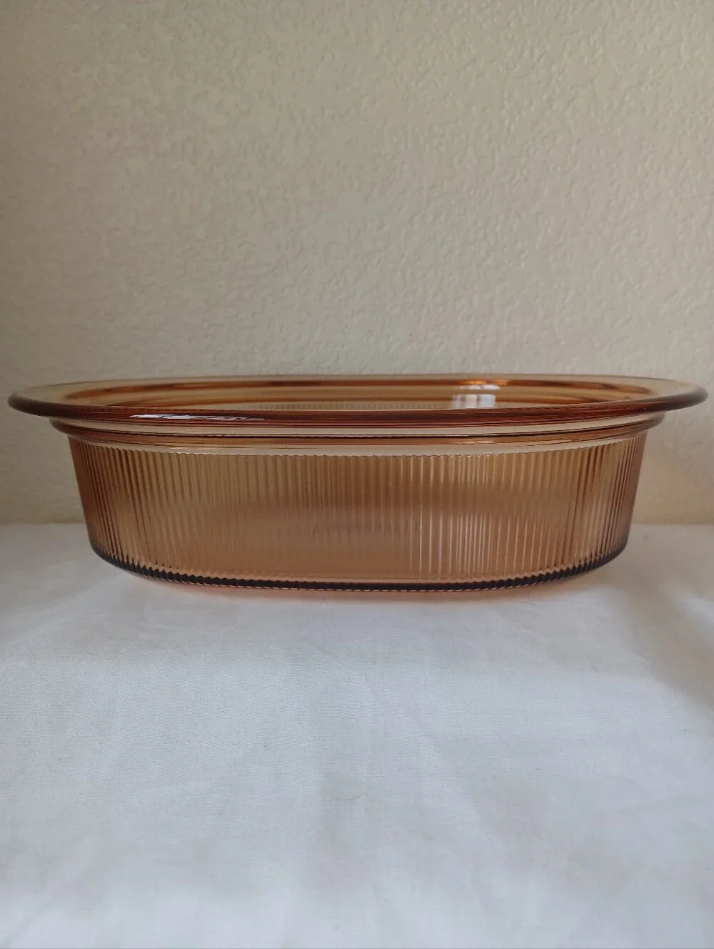 Vintage Visions Roaster Amber Glass Oval Roasting Pan 4 Quart by Corning V-34-B